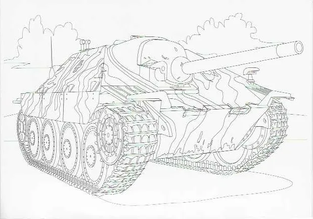 Vymaľuj a vystrihni Bestr A5 Tanky III. Panther